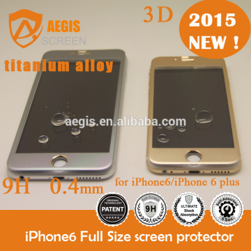 3d titanium alloy tempered glass screen protector for iPhone 6 6s 7 8 full cover titanium tempered glass screen protector