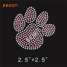 Rhinestone Custom Bling Paw Print Iron on Transfers