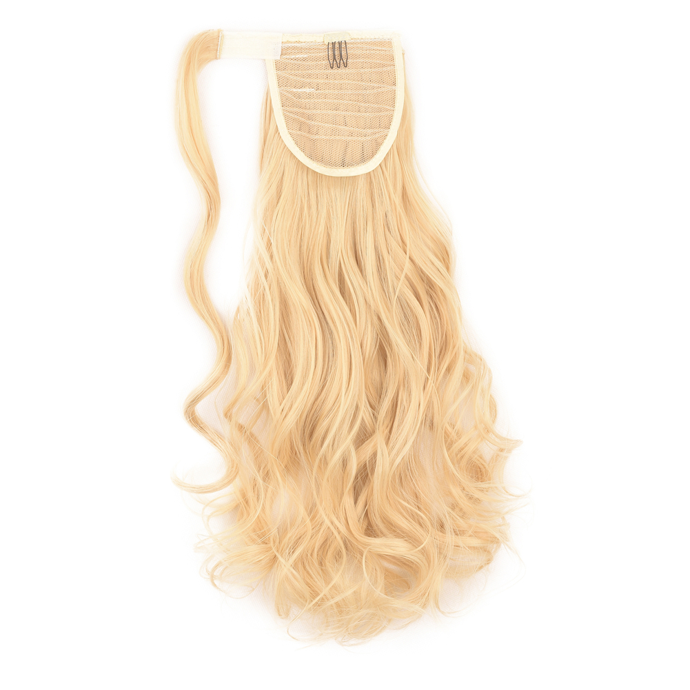 Julianna 613 Ash Blonde Synthetic Accessories Yaki Ponytail Extensions Water Short Loose Weave Clip In Wrap Around Ponytail