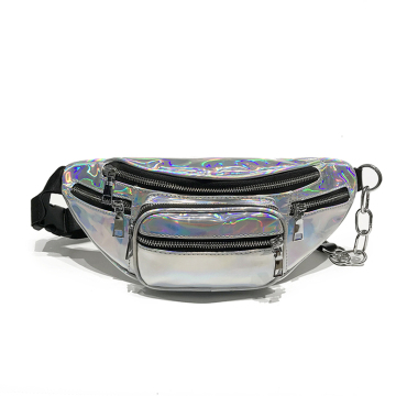 Dazzle Silver Festival Women Shiny Holographic Fanny Packs