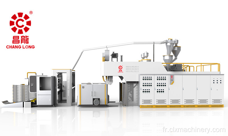 Machine de film d'étirement à haut débit à trois couches de 2000 mm à trois couches