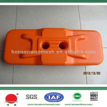 Plastic temporary portable fence base