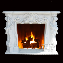 Factory Direct Supply elegant white marble fireplace surround mantels