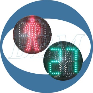 Red Man Pedestrian Countdown Timer for Indicating Waiting Time