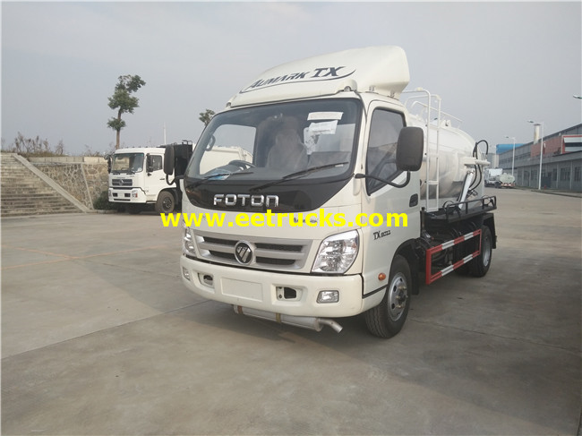 Foton 6000L Sewage Vacuum Trucks