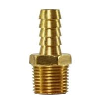 Hexagon Brass Reducer Hex Bushing Threaded Pipe Fitting Hose Barb x MIP Male Adapter  1/8 X 1/8