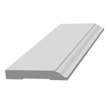 White Primed MDF baseboard with size 12*83*2440