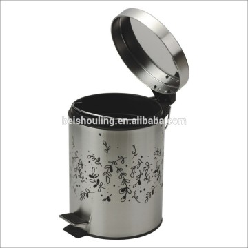 20L indoor stainless steel foot petal waste bin