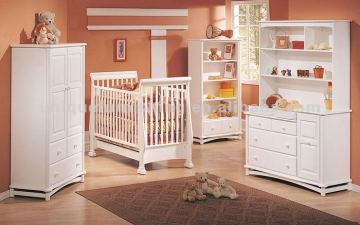 Solid wood baby cot, children beds