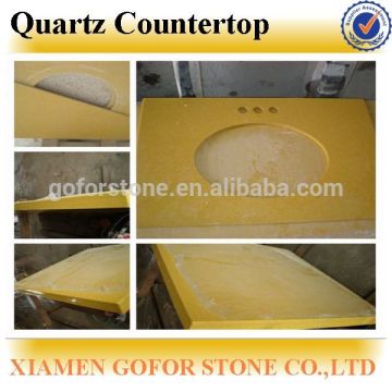yellow quartz composite, kitchen countertop