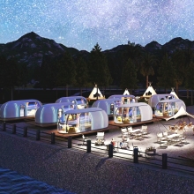 Hot Selling PC Dome Prefab Acrylic Geodesic Dome Tents