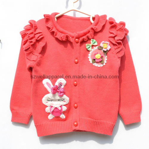 Children's Sweater, Children Pullover Embroidery Knitwear (SZWA-0609)