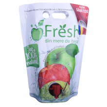 Tear Notch Plastik Ritsleting Recycling Juice Packing Bag