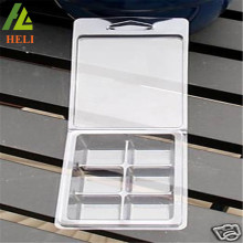 Wholesale 6 Cavity Transparent Plastic Wax Clamshell Tray