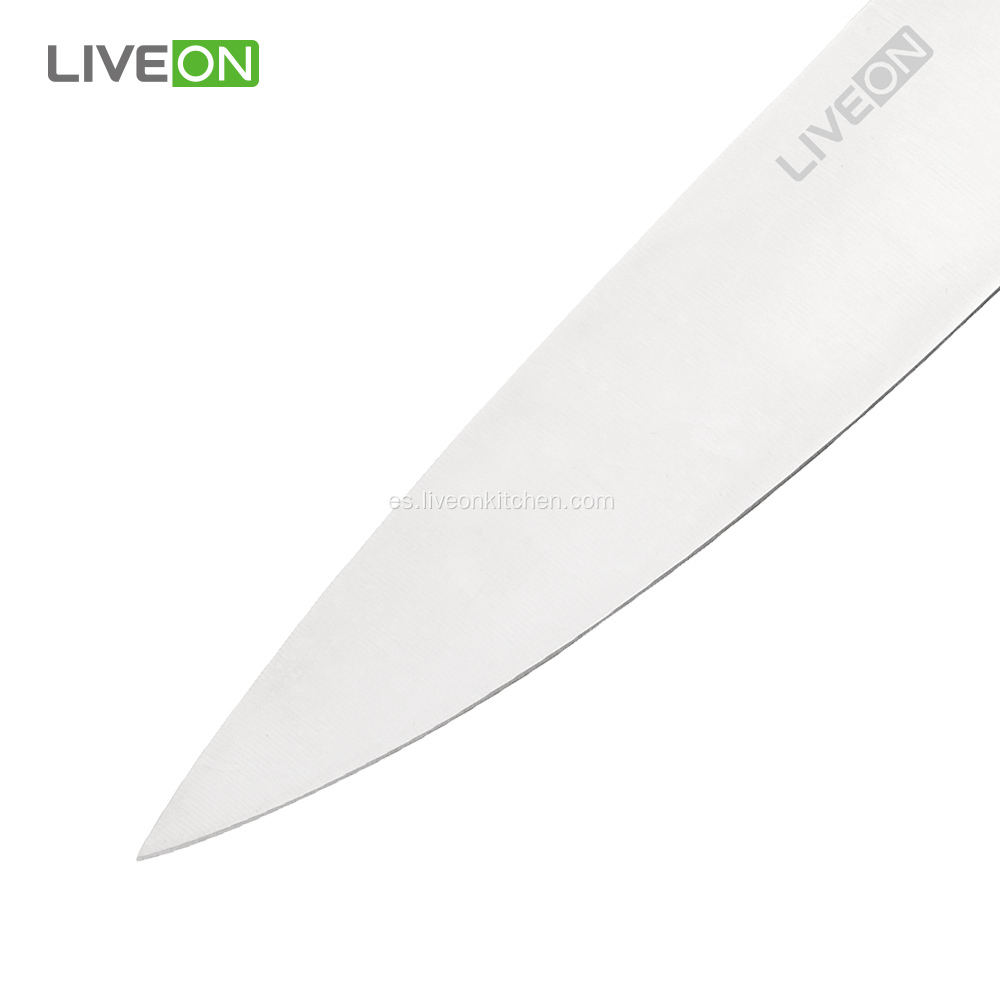 Cómodo cuchillo de chef con mango de madera Pakka de 8 pulgadas