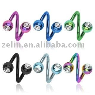 twister titanium body piercing jewelry,eyebrow piercing