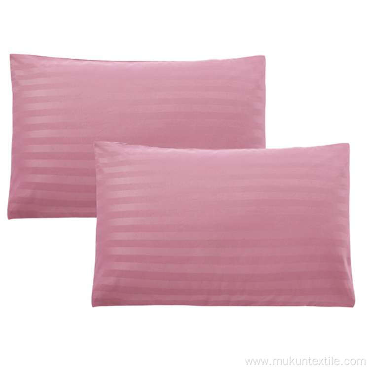 100% polyester satin stripe hotel pillow case cover