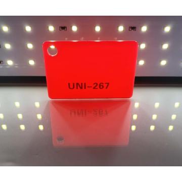 Fluoreszierende warme rote Acryl-Plexiglasplatte 3 mm dick