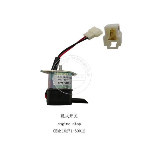 Hentikan Solenoid Valve 16271-60012 untuk KUBOTA KX41-2 KX61-2