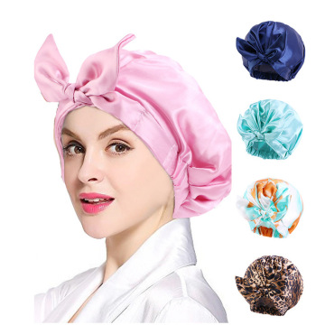 Waterproof PE Lined Knotted Bath Cap for Beauty, Hair & Makeup