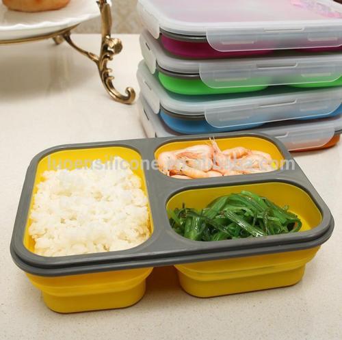 Collapsible lunch box portable tableware microwave lunch box