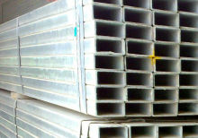 Gi Hollow Galvanized Steel Square Pipe , Weld Scaffolding Tubes