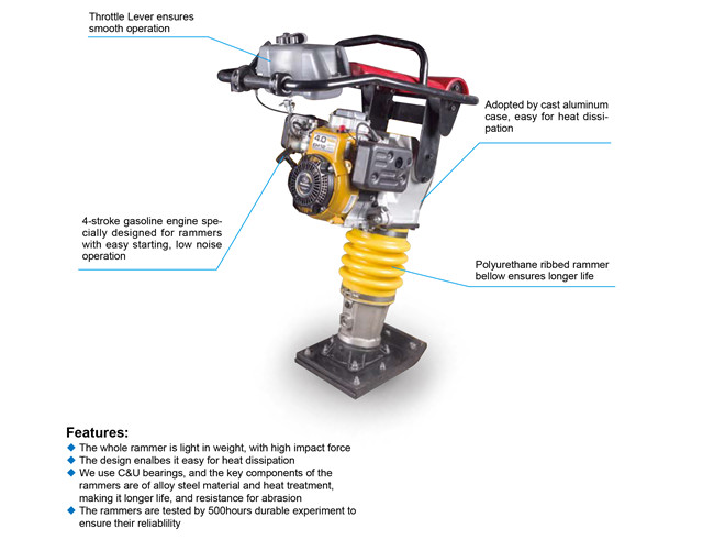 Tamping Rammer Jumping Jack Vibration Rammer