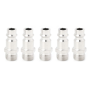 5 Pcs Euro G1/4 Male Thread Air Line Hose Fitting Connector Quick Release Tools #Aug.26