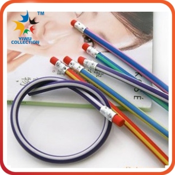 promotional flexible plastic flexible bendy soft student pencil
