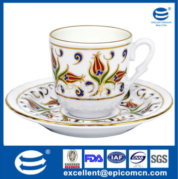 12pcs drink ware for 6 person use kitchen&dining porcelain teaware coffee cup&saucer set