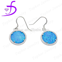 wholesale cheap earrings dark blue opal hook earrings