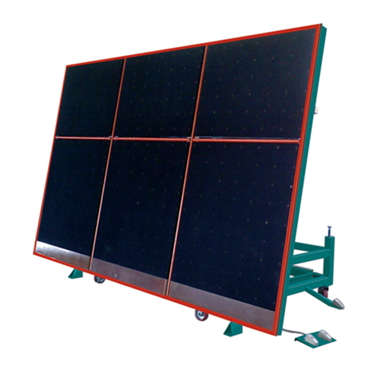 Air float glass tilting breakout table