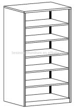 adjustable 5 shelves open shelf bookcase office file cabinet filing document cupboards