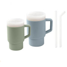 Stanley Style Silicone Training Sippy Cup with Straw