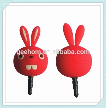 cute 3d rubber dust plug soft pvc anti dust plug