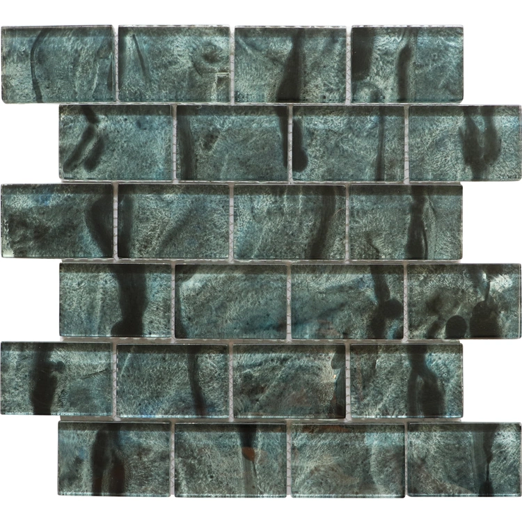 Mixed Brown Bathroom Hand Panited Glass Mosaic Tile for Backsplash