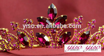 jewelry golden fashionable tiara crown combs