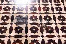 Waxed raw construction Wood Texture Flooring with art design