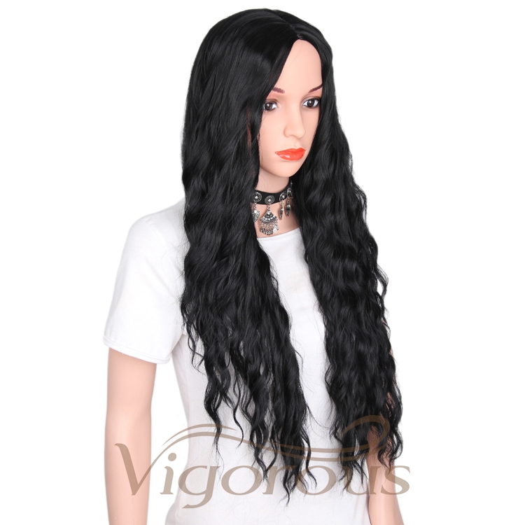 Fashion Colorful Cheap Price Customized Long Curly Good Quality Heat Resistant Fiber For Black Women Wholesale Synthetic Wigs