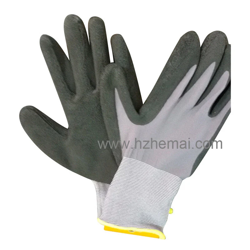 Hi-Vis Orange Gloves Foam Latex Coated Safety Work Glove