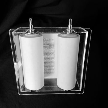Modern Minimalist Lucite Pedestal Display Stand for Jewish Torah Scroll