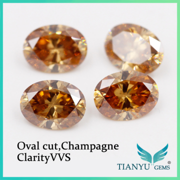 Moissanite Diamond Fancy Shape moissanite yellow champagne for women gold rings