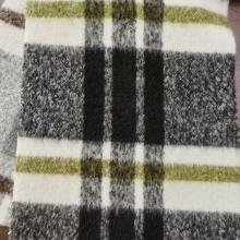 Woolen Boucle Plaid design with long brushed fabrics
