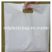 Weiße PE Einkaufstasche mit Griff für Kleidungsstück Verpackung