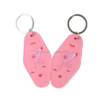 Personalized Pink Plastic Motel Keychains: Stylish & Customizable for Your Keys