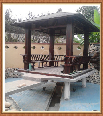 Outdoor Wood Frame Pavilion Pergola Gazebo