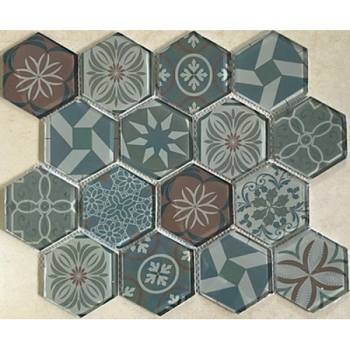 Hình lục giác Kính toàn bộ Mosaic