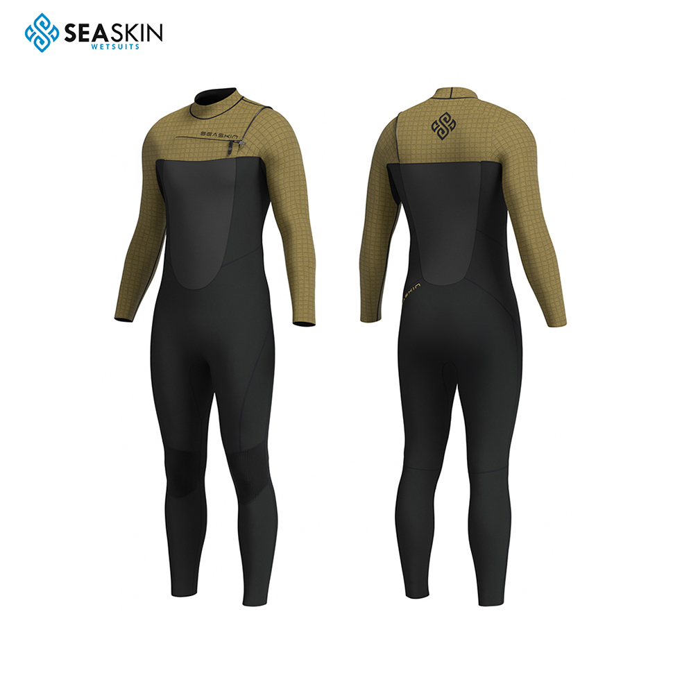 सीस्किन 3/2 मिमी पूर्ण सूट पुरुष कस्टम सर्फिंग wetsuit