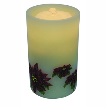 Unique flamleless rechargeable LED fountain candles