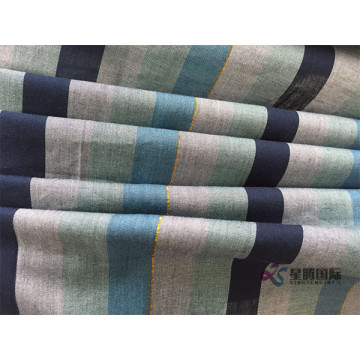 Soft Green Stripe Yarn Dyed Woven Shirting Fabric